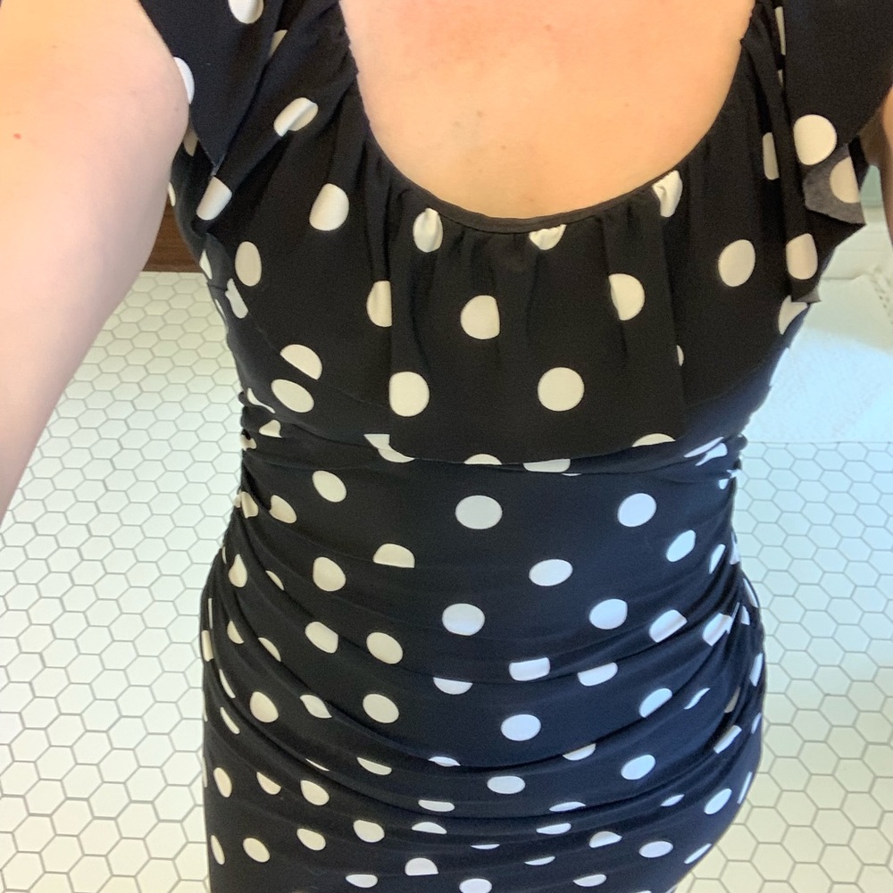 Size 6 polka dot wiggle dress